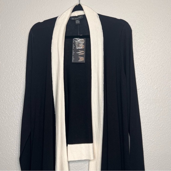 INC International Concepts Petites Wrap Black Silk Blend 4 Way Style Size M/L - Picture 2 of 9